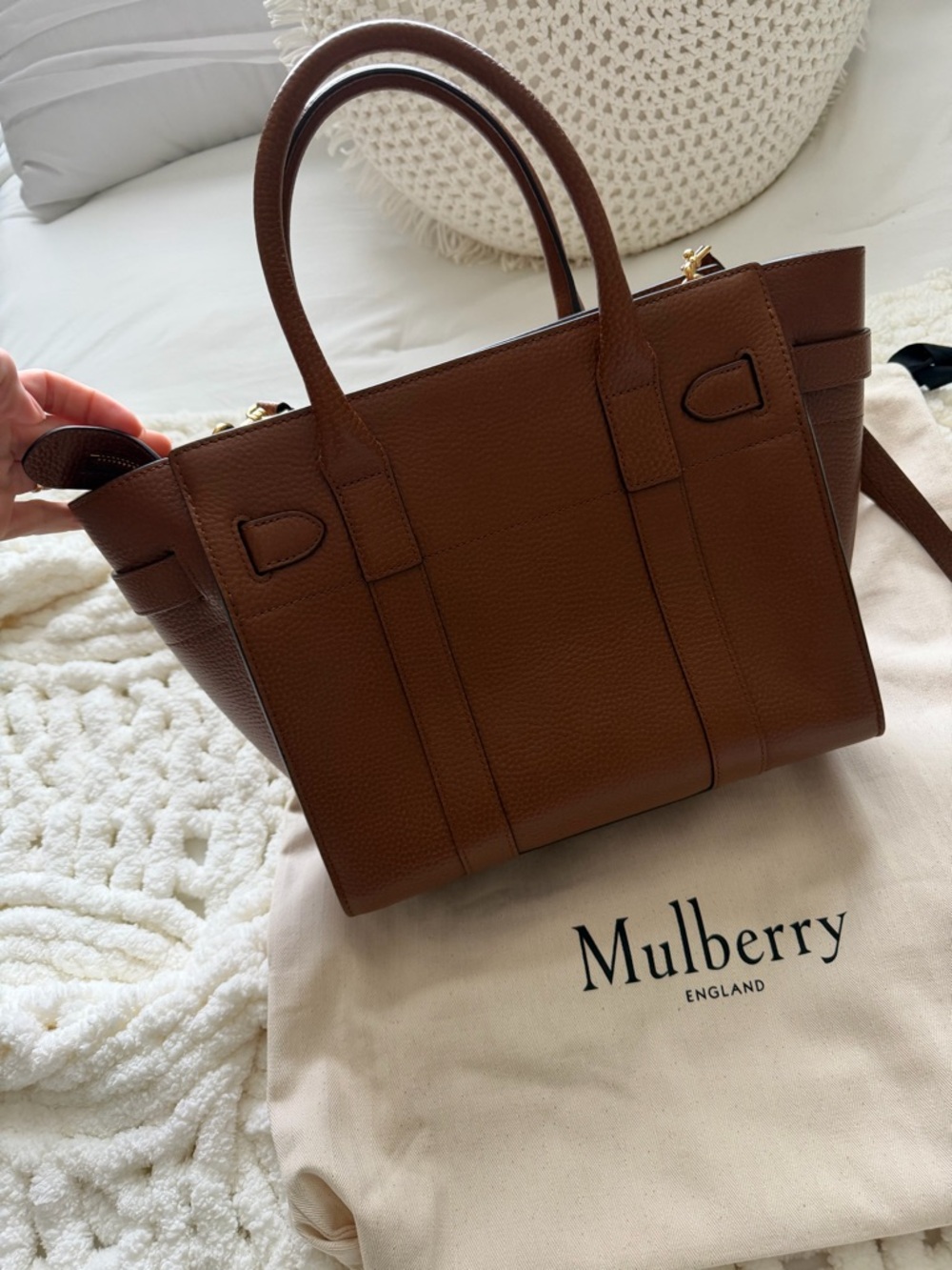 Mulberry Brown Small Bayswater Tote with Gold Hardware - Picture 7 of 11